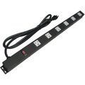 Dynamicfunction 24 in. 6 Outlet Metal Power Strip DY892211